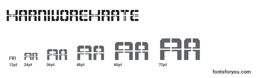 Размеры шрифта KarnivoreKrate