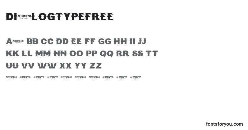 Schriftart Dialogtypefree (101943) – Alphabet, Zahlen, spezielle Symbole
