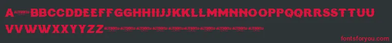Шрифт Dialogtypefree – красные шрифты на чёрном фоне