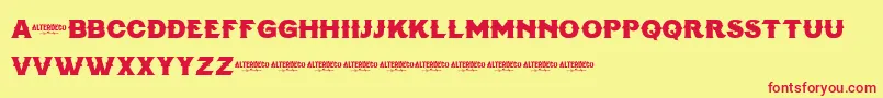 Dialogtypefree Font – Red Fonts on Yellow Background