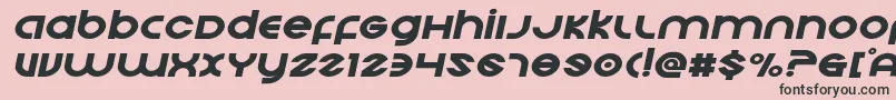 Echostationexpandital Font – Black Fonts on Pink Background