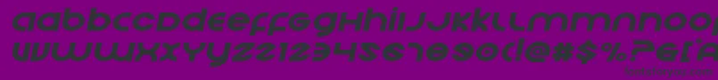 Echostationexpandital Font – Black Fonts on Purple Background