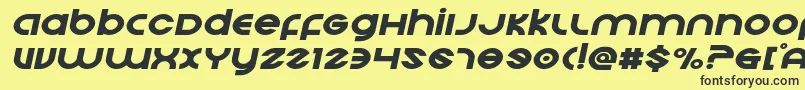 Echostationexpandital Font – Black Fonts on Yellow Background