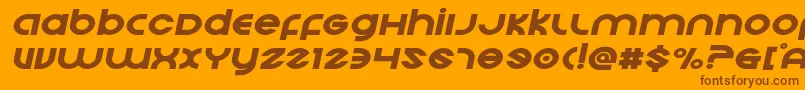 Echostationexpandital Font – Brown Fonts on Orange Background