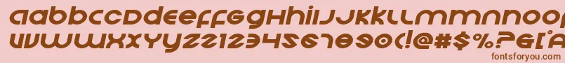 Echostationexpandital Font – Brown Fonts on Pink Background