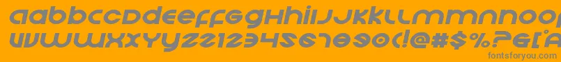 Echostationexpandital Font – Gray Fonts on Orange Background