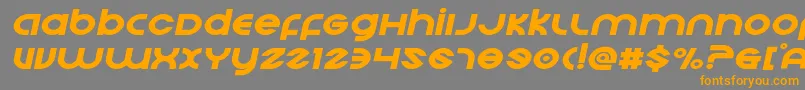 Echostationexpandital Font – Orange Fonts on Gray Background