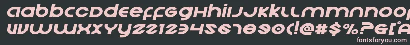 Echostationexpandital Font – Pink Fonts on Black Background