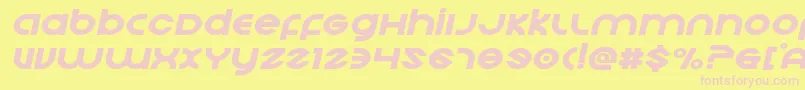 Echostationexpandital Font – Pink Fonts on Yellow Background