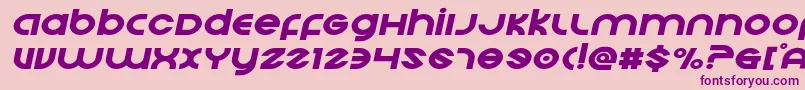 Echostationexpandital Font – Purple Fonts on Pink Background