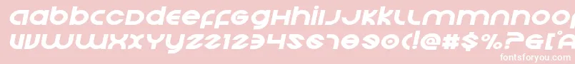 Echostationexpandital Font – White Fonts on Pink Background