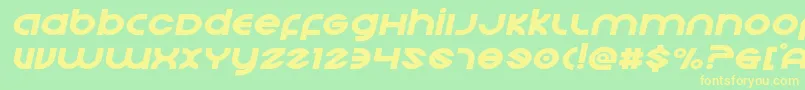 Echostationexpandital Font – Yellow Fonts on Green Background