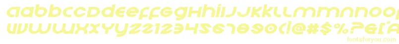 Echostationexpandital Font – Yellow Fonts on White Background