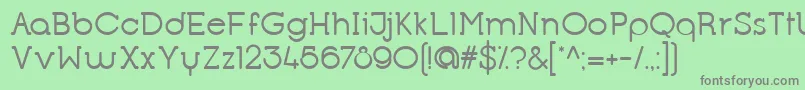 フォントOpificioSerifRounded – 緑の背景に灰色の文字