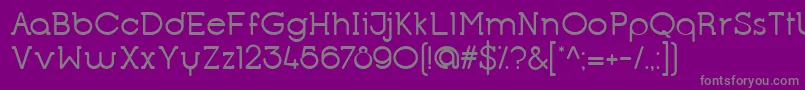 フォントOpificioSerifRounded – 紫の背景に灰色の文字