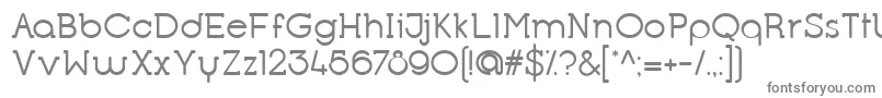 フォントOpificioSerifRounded – 白い背景に灰色の文字