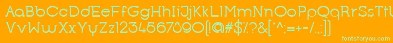 OpificioSerifRounded Font – Green Fonts on Orange Background