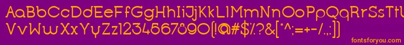 OpificioSerifRounded Font – Orange Fonts on Purple Background