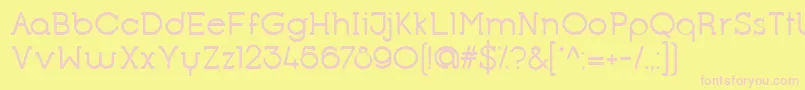 OpificioSerifRounded Font – Pink Fonts on Yellow Background