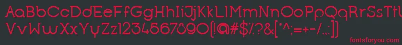 OpificioSerifRounded Font – Red Fonts on Black Background
