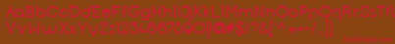 OpificioSerifRounded Font – Red Fonts on Brown Background