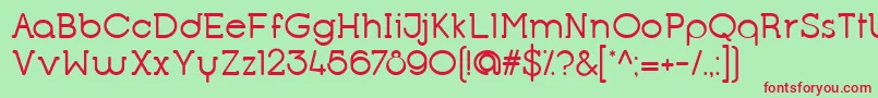 OpificioSerifRounded Font – Red Fonts on Green Background