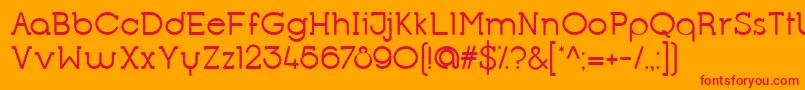 OpificioSerifRounded Font – Red Fonts on Orange Background