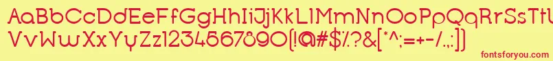 OpificioSerifRounded Font – Red Fonts on Yellow Background