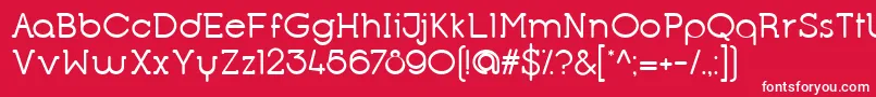 フォントOpificioSerifRounded – 赤い背景に白い文字