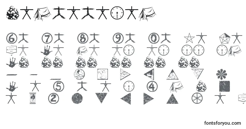 Шрифт Witchdings – алфавит, цифры, специальные символы