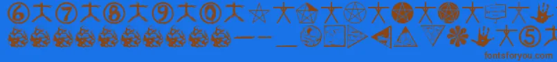 Witchdings Font – Brown Fonts on Blue Background