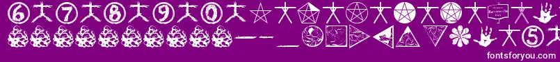 Witchdings Font – White Fonts on Purple Background