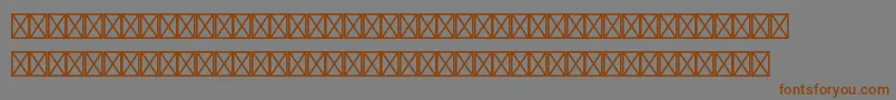 フォントCaravanltstd3 – 茶色の文字が灰色の背景にあります。