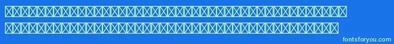 Caravanltstd3 Font – Green Fonts on Blue Background