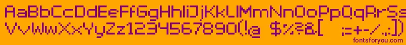 SuperhelioExtended Font – Purple Fonts on Orange Background