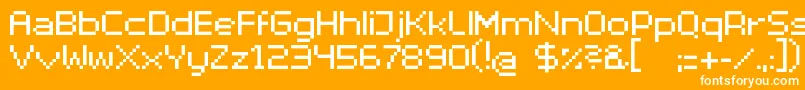 SuperhelioExtended Font – White Fonts on Orange Background