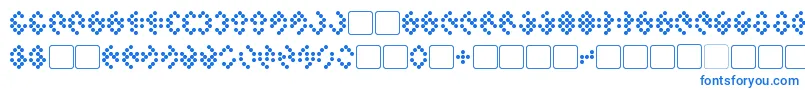 フォントTellarite – 白い背景に青い文字