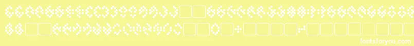 Tellarite Font – White Fonts on Yellow Background