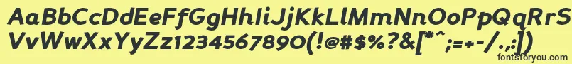 Persabki Font – Black Fonts on Yellow Background