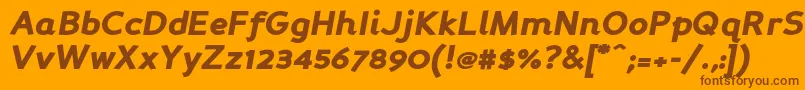 Persabki Font – Brown Fonts on Orange Background