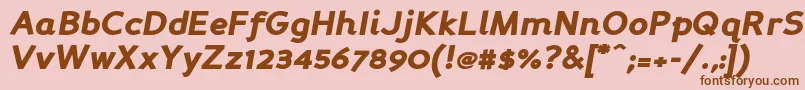 Persabki Font – Brown Fonts on Pink Background