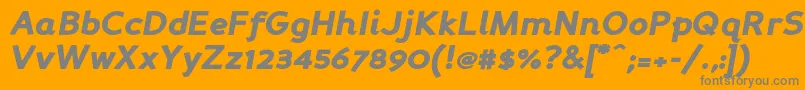 フォントPersabki – オレンジの背景に灰色の文字