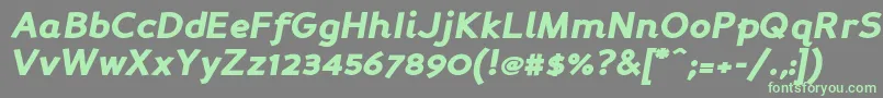 Persabki Font – Green Fonts on Gray Background