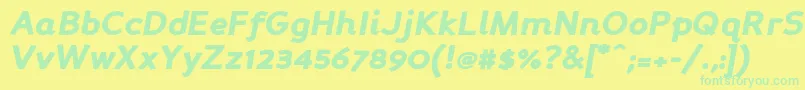 Persabki Font – Green Fonts on Yellow Background