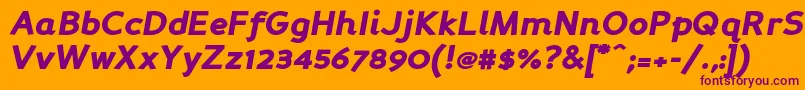 Persabki Font – Purple Fonts on Orange Background