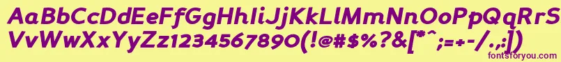 Persabki Font – Purple Fonts on Yellow Background