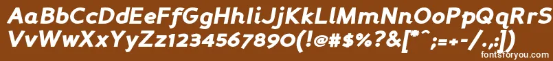 フォントPersabki – 茶色の背景に白い文字