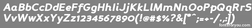 フォントPersabki – 灰色の背景に白い文字