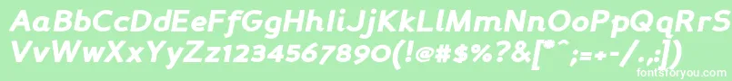 Persabki Font – White Fonts on Green Background