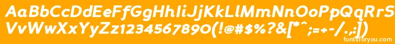 フォントPersabki – オレンジの背景に白い文字